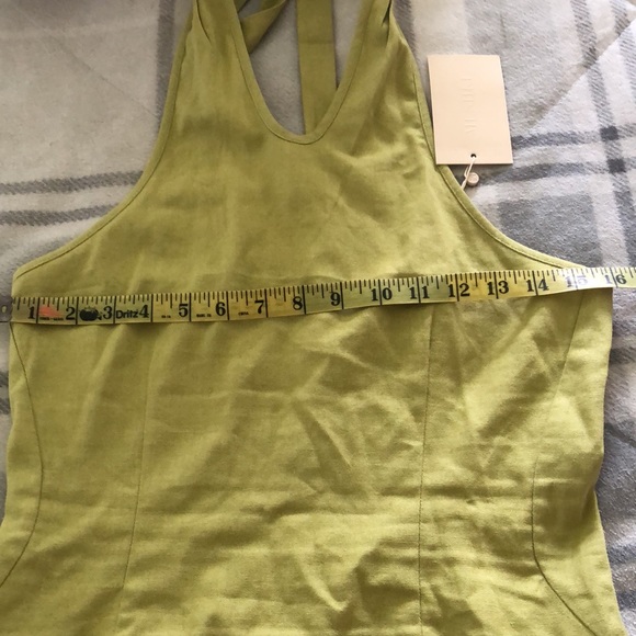 Green halter midi dress. - Picture 5 of 6